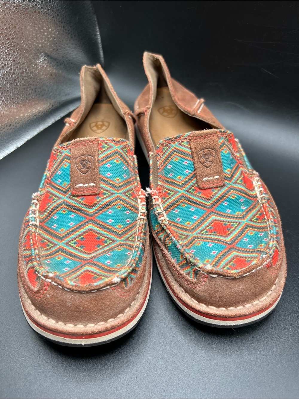 Ariat Ladies Cruiser Shoes Aztec Turquoise Slip On Loafer 10019890 Wmns Sz 7B